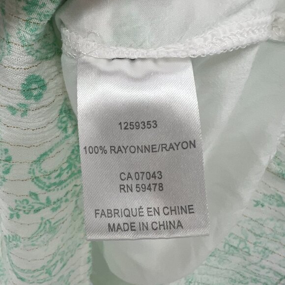 House of Harlow 1960 Aqua Blue Paisley Long Sleeve Dress Women's Size XS - Picture 5 of 6